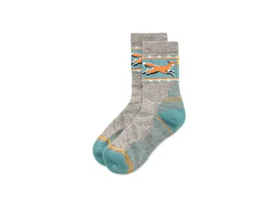 Smartwool Hike Light Cushion Fox Meadow Mid Crew Socks Women's Crew Cut Socks Shoes Taupe-natural Marl: Md (wo In Gray