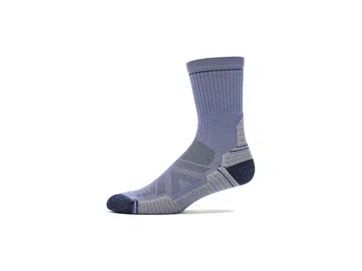 Smartwool Hike Light Cushion Mid Crew Socks Men's Crew Cut Socks Shoes Nightfall Blue: Lg (men's Shoe 9-11.5) In Gray