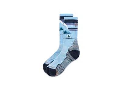 Smartwool Hike Light Cushion Mountain Moon Crew Women's No Show Socks Shoes Serene Blue: Md (women's Shoe 7-9.