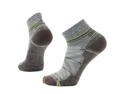 Smartwool Hike Light Cushion Pattern Ankle Socks Men's Crew Cut Socks Shoes Ash-charcoal: Lg (men's Shoe 9-11. In Gray