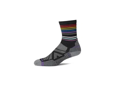 Smartwool Hike Light Cushion Pride Crew Socks Crew Cut Socks Shoes Charcoal: Md (us Men's Shoe 6-8.5 - Women's In Black