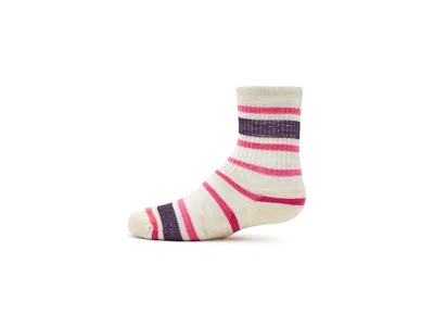 Smartwool Hike Light Cushion Striped Crew Socks (toddler/little Kid/big Kid) Kids Shoes Moonbeam: Sm (9 Toddle In Multi