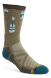 SMARTWOOL SMARTWOOL HIKE LIGHT CUSHIONING CAMP GEAR MERINO WOOL BLEND CREW SOCKS