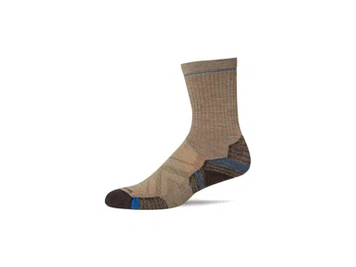 Smartwool Hike Targeted Cushion Crew Socks Men's Crew Cut Socks Shoes Fossil: Xl (men's Shoe 12-14.5) In Brown