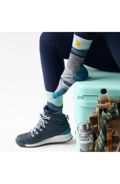 Smartwool Hike Targeted Cushion Lunar Crew Socks In Blue