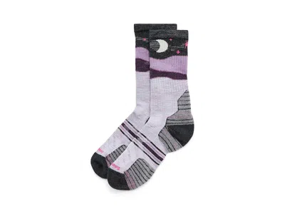 Smartwool Hike Targeted Cushion Lunar Trek Crew Socks Women's Crew Cut Socks Shoes Purple Eclipse: Md (women's