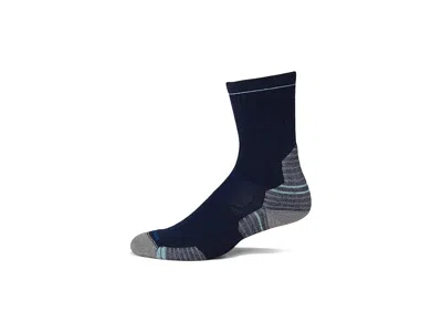 Smartwool Hike Targeted Cushion Mid Crew Socks Men's Crew Cut Socks Shoes Deep Navy: Md (men's Shoe 6-8.5) In Blue