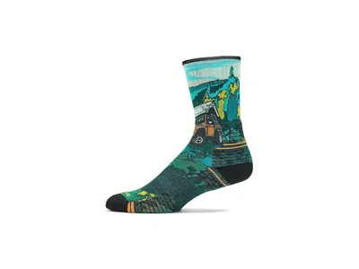 Smartwool Hike Targeted Cushion Trail Trekker Print Crew Socks Men's Crew Cut Socks Shoes Winter Moss: Xl (men In Green