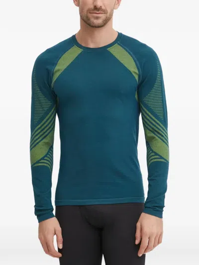 Smartwool Intraknit Active Panelled Top In Blue