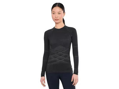 Smartwool Intraknit All-season Merino Base Layer Crew In Black