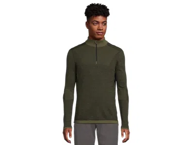 Smartwool Intraknit Alpine 1/4 Zip In Green
