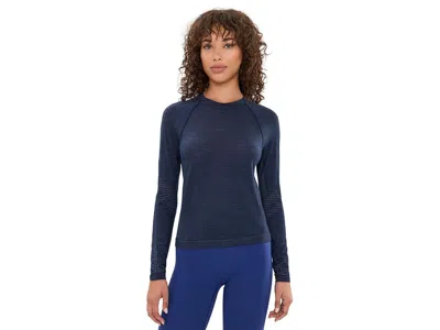 Smartwool Intraknit Seamless Long Sleeve Women's Clothing Deep Navy: Md In Blue