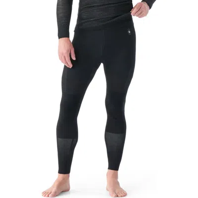 Smartwool Intraknit Thermal Merino Wool Blend Base Layer Leggings In Black-white
