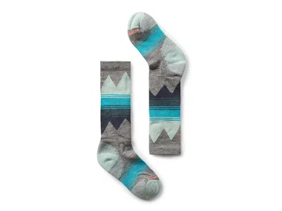 Smartwool Kids' Ski Light Cushion Over The Calf Socks (little Kid) Kids Shoes Medium Gray: Md (12-2.5 Little K In Multi