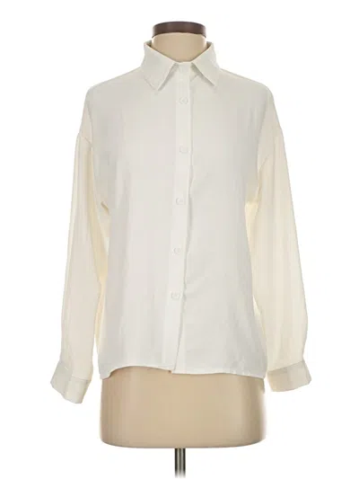 Pre-owned Smartwool Long Sleeve Blouse In White