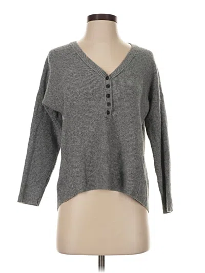Pre-owned Smartwool Long Sleeve Top Gray V Neck Tops