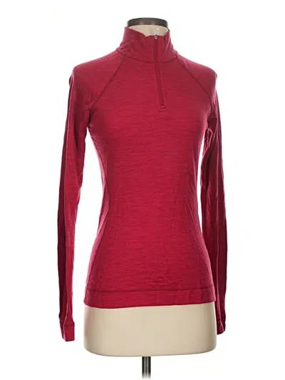 Pre-owned Smartwool Long Sleeve Turtleneck In Burgundy