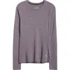 Smartwool Merino 250 Base Layer Crew Top In Chalk Violet Heather