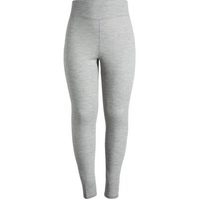Smartwool Merino Base Layer Leggings In Light Gray Heather