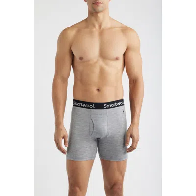 Smartwool Merino Wool Blend Boxer Briefs In Gray