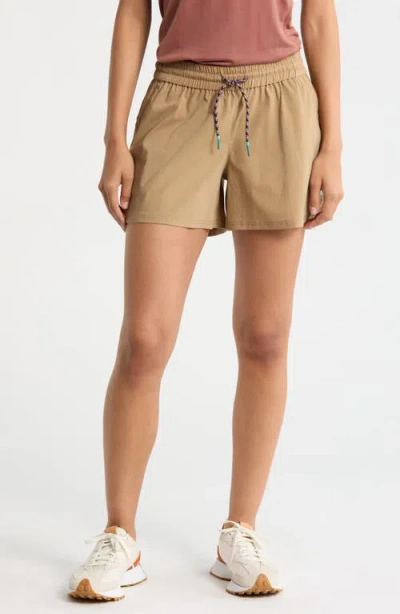 Smartwool Merino Wool Blend Drawstring Shorts In Brown