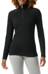 Smartwool Merino Wool Blend Quarter-zip In Black