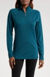 Smartwool Merino Wool Blend Quarter-zip In Twilight Blue