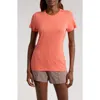 Smartwool Merino Wool Blend Short Sleeve T-shirt In Coral Reef