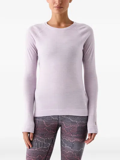 Smartwool Merino-wool Long-sleeved T-shirt In Pink