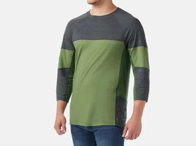Smartwool Mountain Bike Jersey In Charcoal-fern Green In Multi