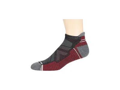 Smartwool Performance Hike Light Cushion Low Ankle Men's Crew Cut Socks Shoes Charcoal: Lg (men's Shoe 9-11.5) In Black