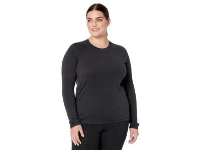 Smartwool Plus Size Classic Thermal Merino Base Layer Crew In Black