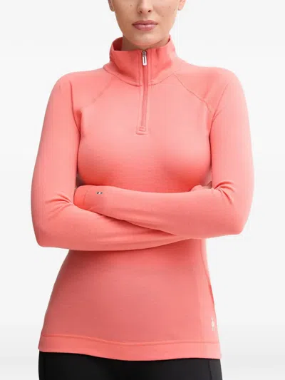 Smartwool Quarter-zip Raglan-sleeve Top In Pink