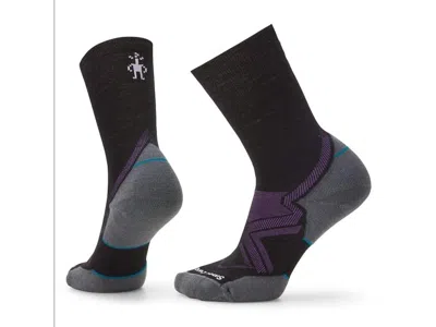 Smartwool Run Cold Weather Targeted Cushion Crew Socks Women's No Show Socks Shoes Black: Lg (women's Shoe 10- In Gray