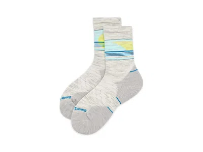 Smartwool Run Cold Weather Targeted Cushion Glow Track Crew Socks Sock Ash: Lg (women's Shoe 10-12.5) In White