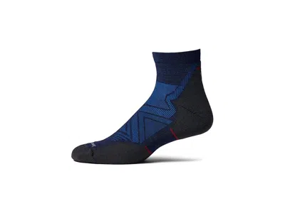 Smartwool Run Targeted Cushion Ankle Socks Men's Low Cut Socks Shoes Deep Navy: Lg (men's Shoe 9-11.5) In Blue