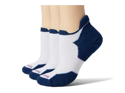 Smartwool Run Targeted Cushion Low Ankle Socks 3-pack Women's Crew Cut Socks Shoes White: Sm (women's Shoe 4-6 In Multi