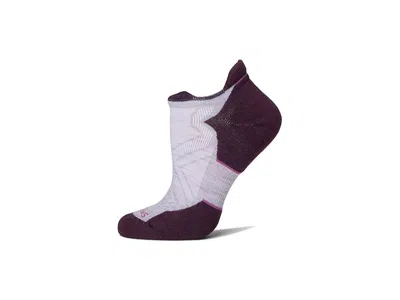 Smartwool Run Targeted Cushion Low Ankle Women's Low Cut Socks Shoes Purple/white: Sm (women's Shoe 4-6.5) In Black