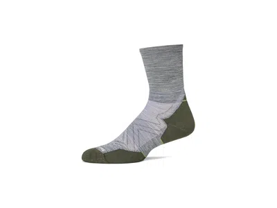 Smartwool Run Targeted Cushion Mid Crew Men's Crew Cut Socks Shoes Light Gray: Lg (men's Shoe 9-11.5)