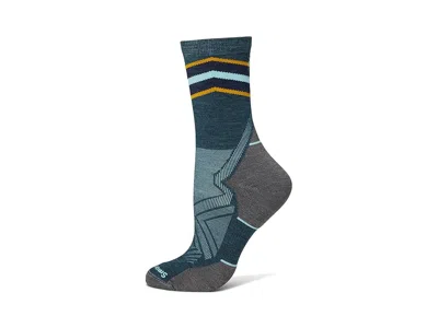 Smartwool Run Targeted Cushion Mid Crew Women's Crew Cut Socks Shoes Twilight Blue: Md (women's Shoe 7-9.5) In Multi