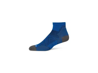 Smartwool Run Zero Cushion Ankle Men's Low Cut Socks Shoes Laguna Blue/deep Navy: Xl (men's Shoe 12-14.5) In Animal Print