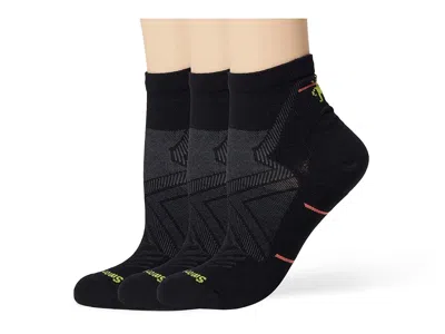 Smartwool Run Zero Cushion Ankle Socks 3-pack Women's Crew Cut Socks Shoes Black: Md (women's Shoe 7-9.5)