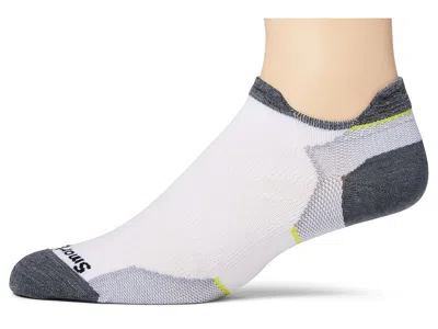 Smartwool Run Zero Cushion Low Ankle Men's Low Cut Socks Shoes White: Lg (men's Shoe 9-11.5) In Multi