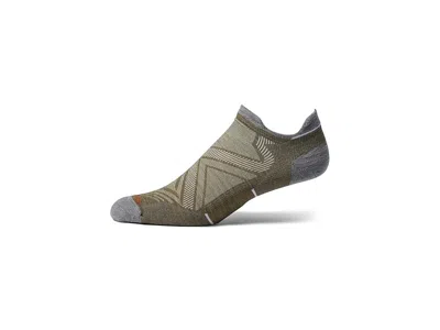 Smartwool Run Zero Cushion Low Ankle Men's Low Cut Socks Shoes Winter Moss: Lg (men's Shoe 9-11.5) In Green