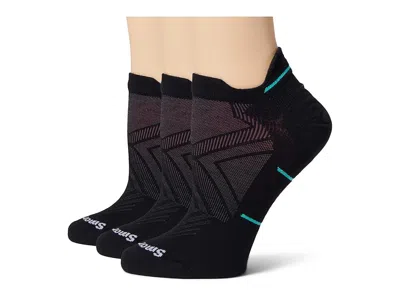 Smartwool Run Zero Cushion Low Ankle Socks 3-pack Women's Crew Cut Socks Shoes Black: Lg (women's Shoe 10-12.5