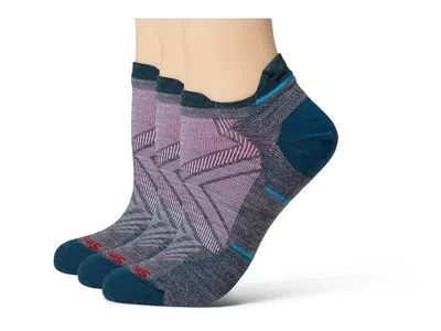 Smartwool Run Zero Cushion Low Ankle Socks 3-pack Women's Crew Cut Socks Shoes Medium Gray: Lg (women's Shoe 1 In Brown