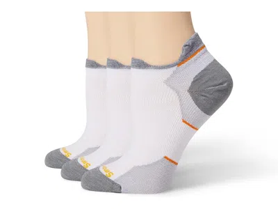 Smartwool Run Zero Cushion Low Ankle Socks 3-pack Women's Crew Cut Socks Shoes White: Lg (women's Shoe 10-12.5 In Multi