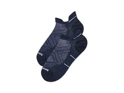 Smartwool Run Zero Cushion Low Ankle Socks Men's Low Cut Socks Shoes Deep Navy-white: Md (men's Shoe 6-8.5), W