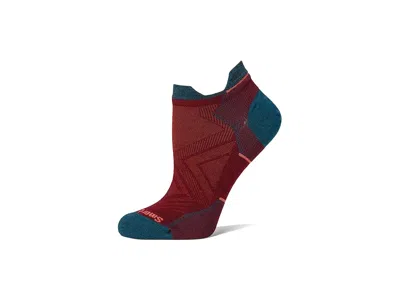 Smartwool Run Zero Cushion Low Ankle Socks Women's Crew Cut Socks Shoes Tibetan Red: Sm (women's Shoe 4-6.5) In Gray