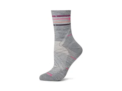Smartwool Run Zero Cushion Mid Crew Women's Crew Cut Socks Shoes Light Gray: Sm (women's Shoe 4-6.5)